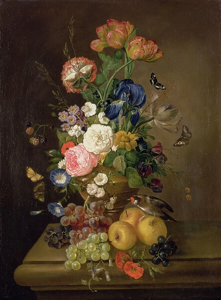 Vase of Flowers (oil on canvas)