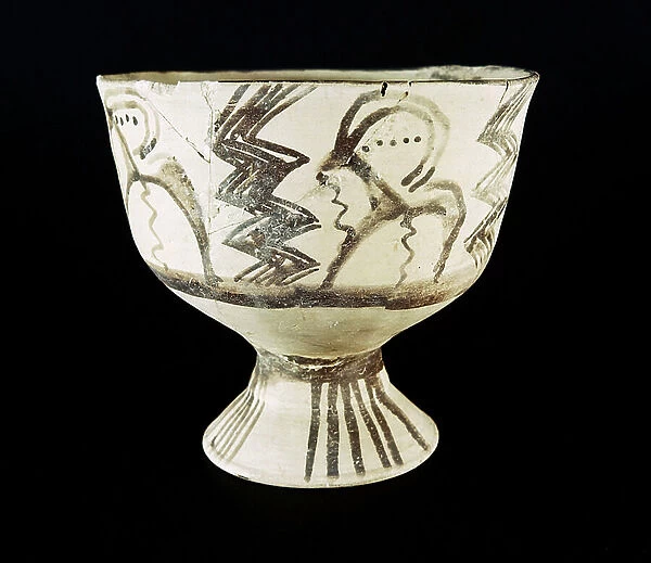 Vase with goats, from Hissar, Iran, 3500 BC (ceramic)