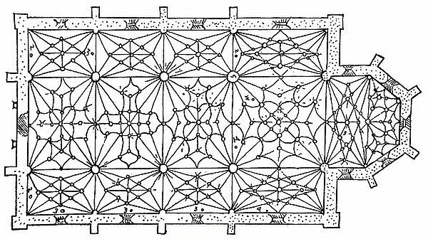 Vaulting pattern similar to that used by Spanish architect Rodrigo Gil de Hontanon