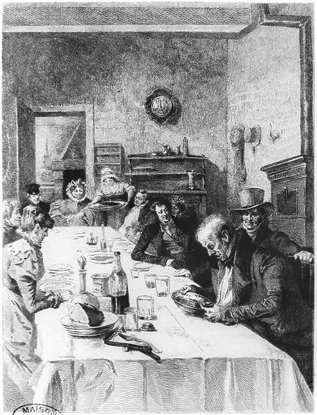 The Vauquer Boarding House, illustration from Le Pere Goriot
