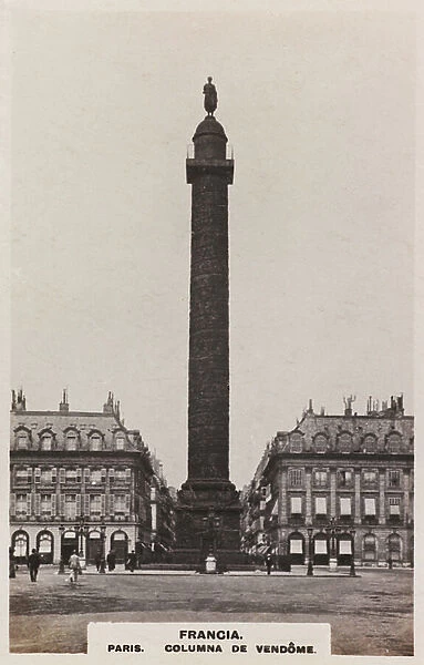 The Vendome Column in Place Vendome, Paris