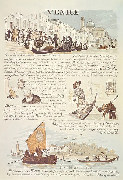 Venice, with Cartoon Sketches, 19th century