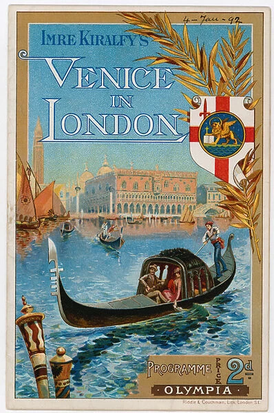 Venice in London at Olympia, 1892 (colour litho)