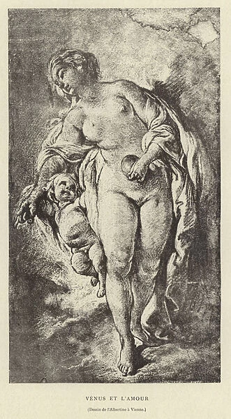 Venus et l Amour, (Dessin de l Albertine a Vienne) (engraving)