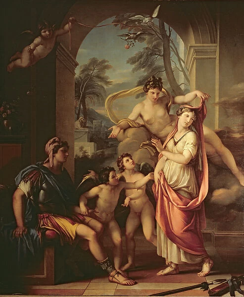 Venus Presenting Helen to Paris (oil on canvas)