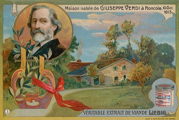 Verdis Birthplace in Roncole (chromolitho)