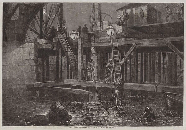 The Last Vestiges of Old Westminster Bridge (engraving)