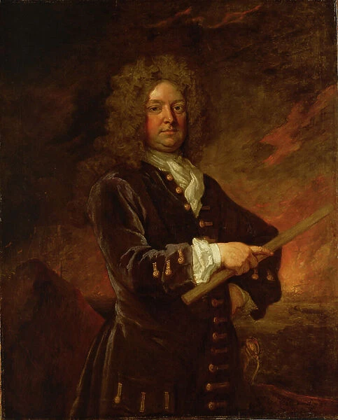 Vice-Admiral Sir John Leake (1656-1720), late 17th to early 18th century (oil painting)