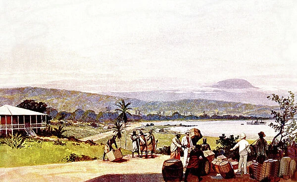 Victoria roads in Cameroon around 1900, illustration by Hellgrave