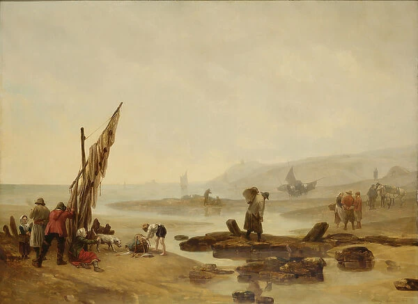 View of Ambleteuse, 1854 (oil on canvas)