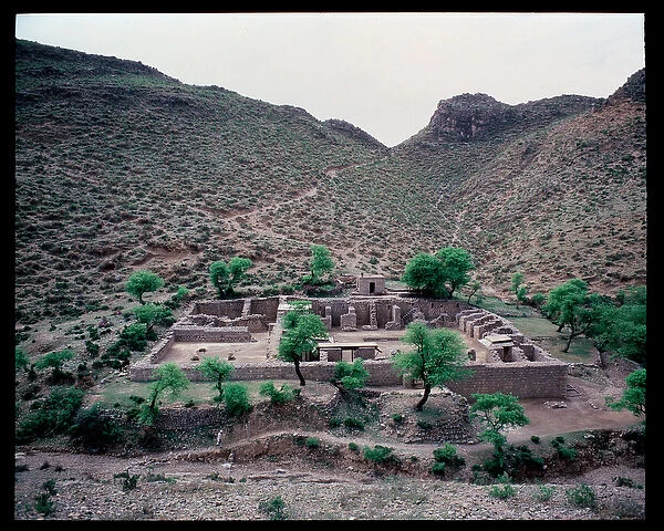 View of the ancient Buddhist stupa and monastery