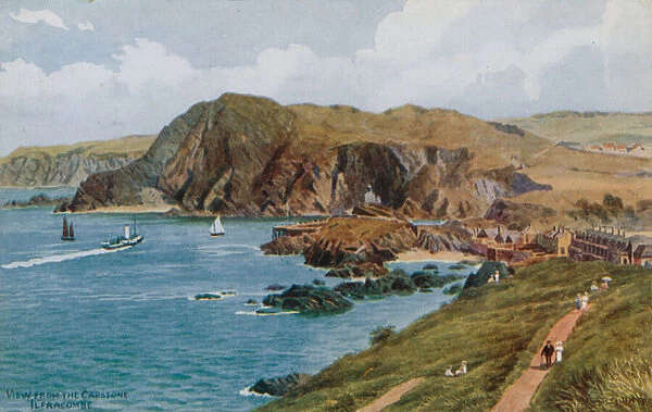 View from the Capstone, Ilfracombe (colour litho)