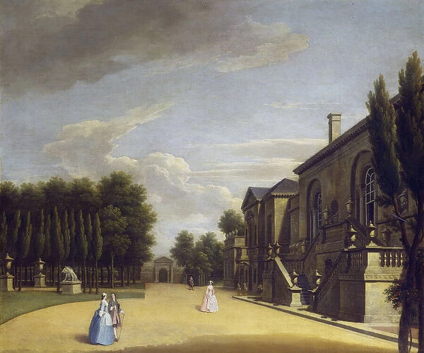View of Chiswick Villa from the back to the Inigo Jones gate, 1742 (oil on canvas)