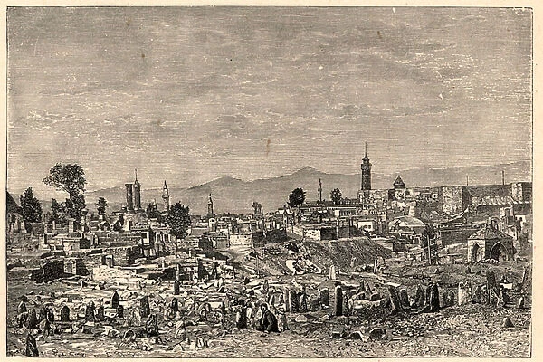 View of the city of Erzurum (Erzeroum) in Armenia (now Turkey)