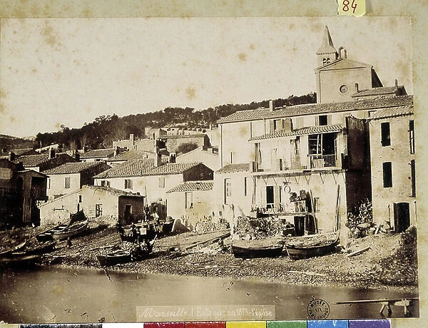 View of the Estaque. Anonymous postcard around 1875, Musee Arbaud, Aix en provence (Fonds Arbaud, Marseille)