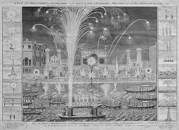 A View of the Fireworks and Illuminations at his grace the Duke of Richmond