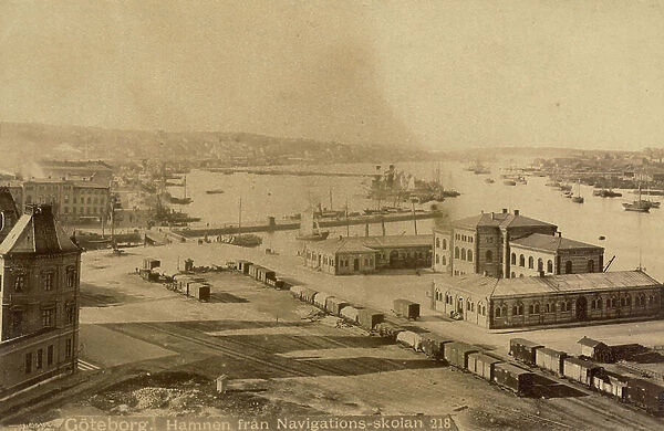 View of Gothenburg in Sweden; photograph taken from the School of Navigation