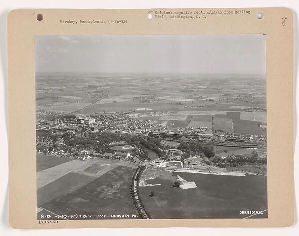 View of Hershey, Pennsylvania, 26th May 1931 (b  /  w photo)