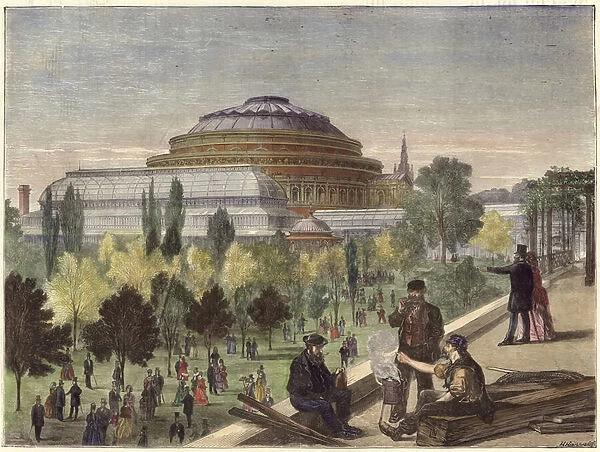 View of the Horticultural Gardens (coloured engraving)
