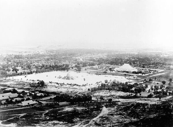 View from Mandalay Hill, Burma 1886 (b  /  w photo)