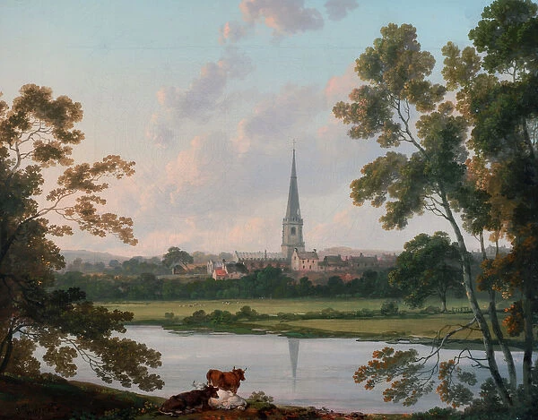 View of Masham and the River Ure at Masham, 1816 (oil on canvas)