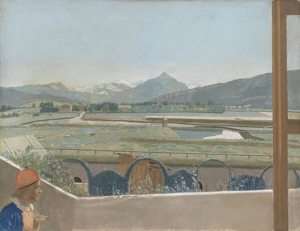 View toward the Mont Blanc Massif from the Artists Studio at Geneva