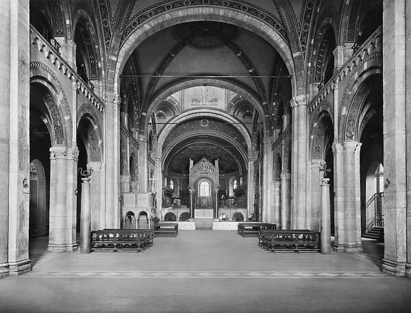 View of the nave towards the apse, c. 1120