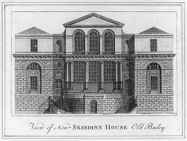 View of New Sessions House Old Bailey, 1748 (etching)