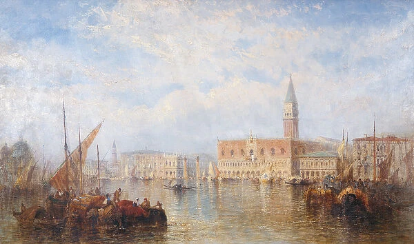 View of the Palazzo Ducale, Venice (oil on canvas)