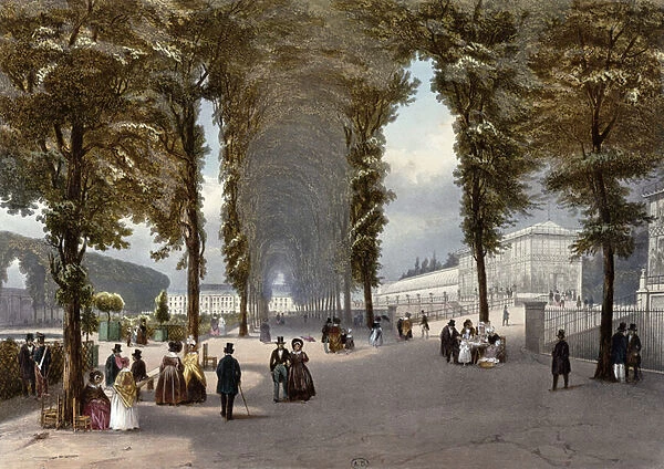 View of Paris: le Jardin des Plantes, c. 1840 (colour litho)