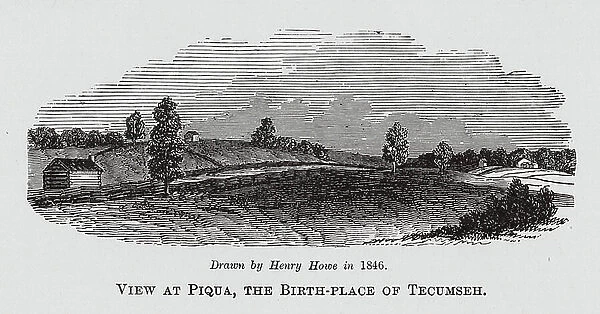 View at Piqua, the Birth-place of Tecumseh (engraving)