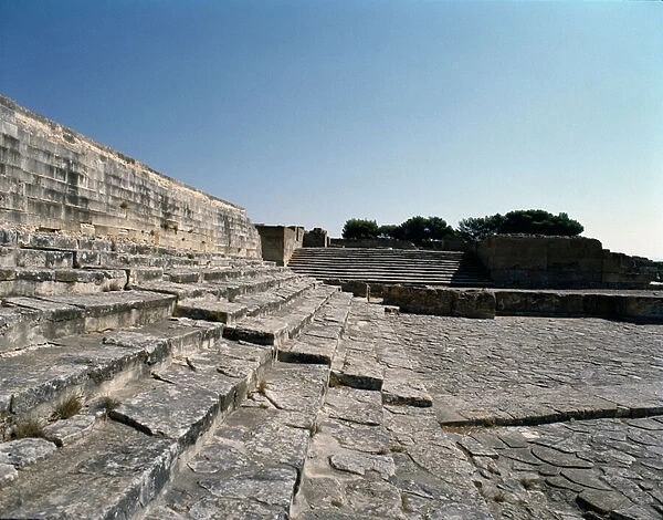View of the ruins of Phaistos, 2700-1200 BC