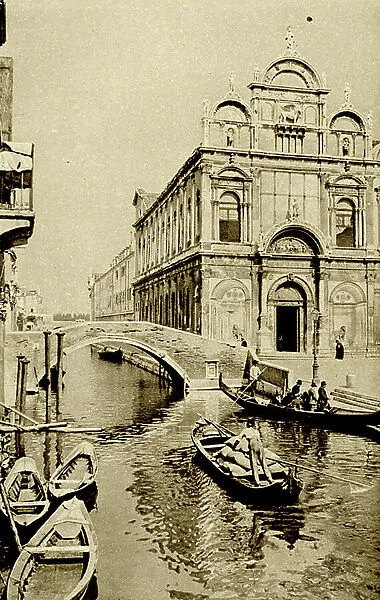 View of Scuola di San Maroc, Venice, 1900 (photo)