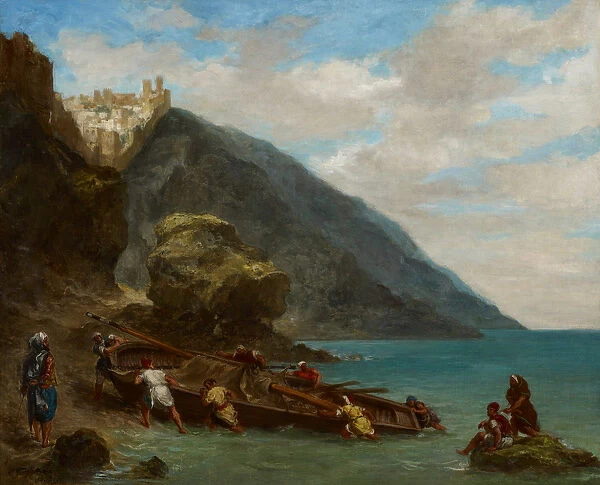 View of Tangier from the Seashore, 1856-8 (oil on canvas)