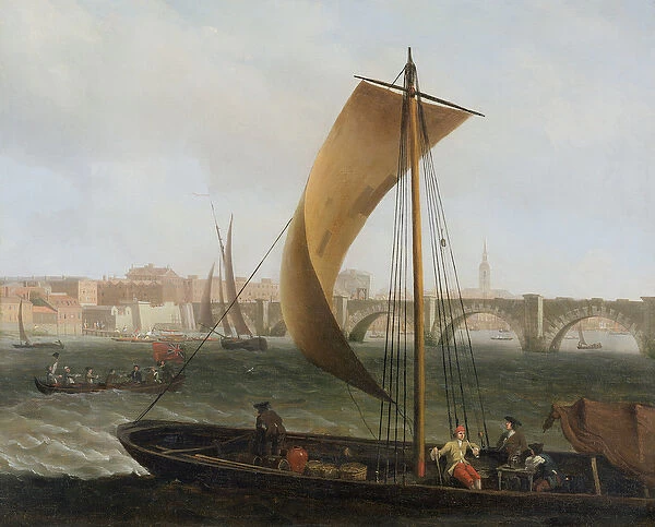 View on the Thames with Westminster Bridge, c. 1743-44 (oil on canvas)
