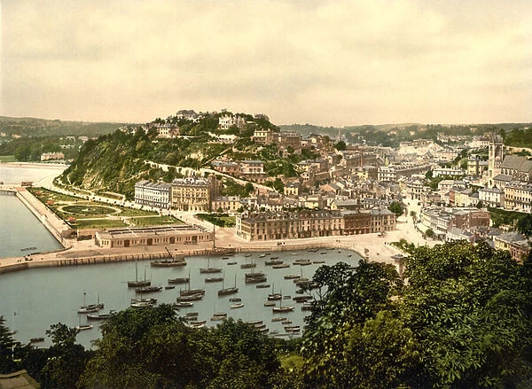 View of Torquay, c. 1890 - 1900 (chromolithograph)