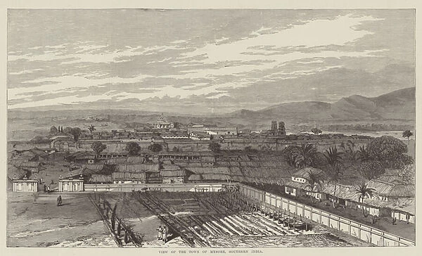 View of the Town of Mysore, Southern India (engraving)