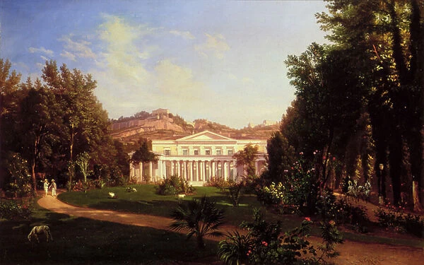 Villa Pignatella, Riviera di Chiaia, Naples, c. 1845 (oil on canvas)