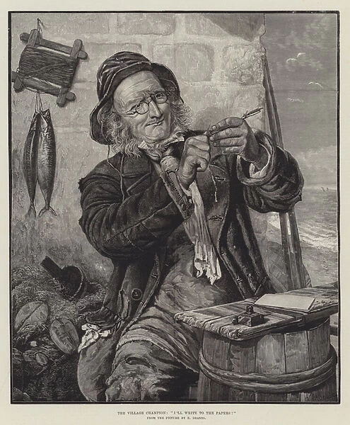 The Village Champion, 'I ll write to the Papers!'(engraving)