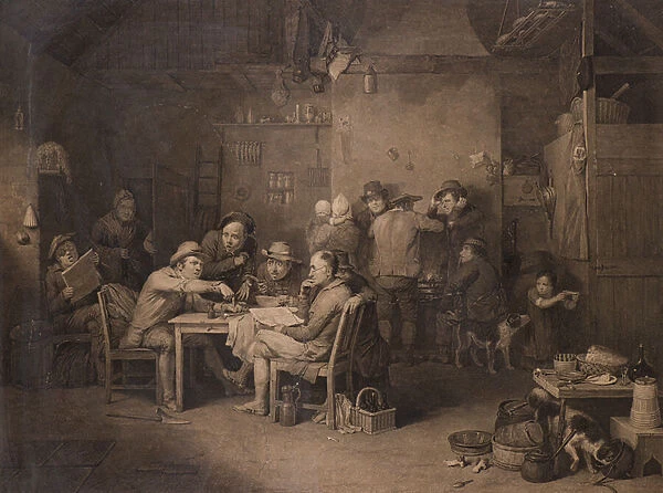 Village Politicians, 19th century (engraving)