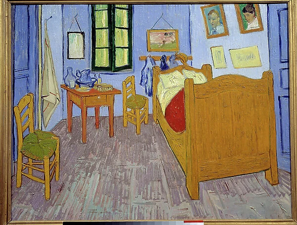 Vincent Van Gogh's bedroom in Arles, 1889 (oil on canvas)