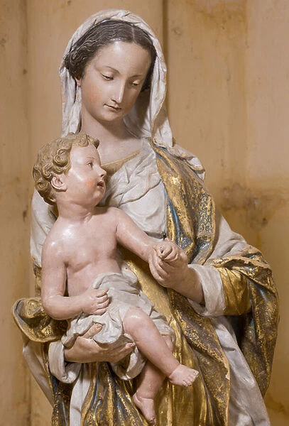 Virgin and Child, 17th century (polychrome terracotta)