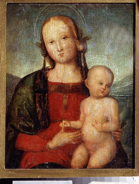 Virgin and child, beg 15th century (oil on panel)