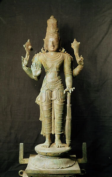 Vishnu, Late Chola (stone)