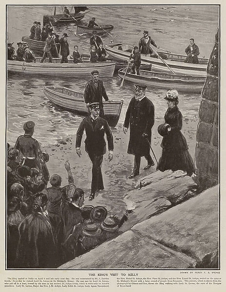 Visit of King Edward VII to Cornwall and the Scilly Isles (litho)
