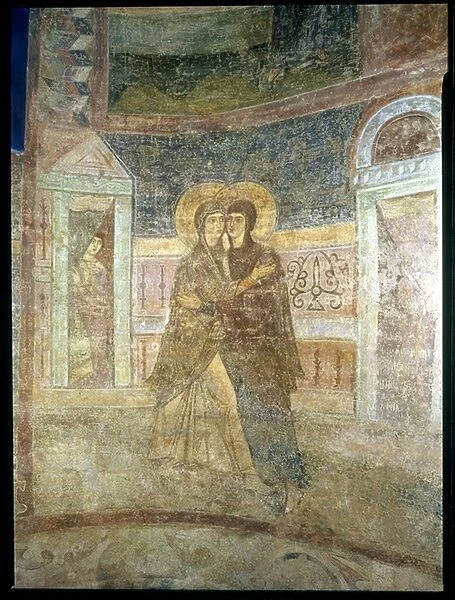 The Visitation, detail from the chapel interior (fresco)