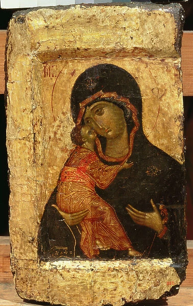 The Vladimir Madonna and Child, Russian icon, Moscow School (tempera on panel)