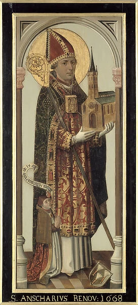 Votive Panel Depicting St. Ansgar, 1457 (oil on panel)