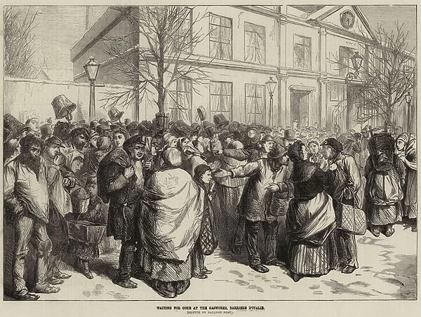 Waiting for Coke at the Gasworks, Barriere d Italie (engraving)