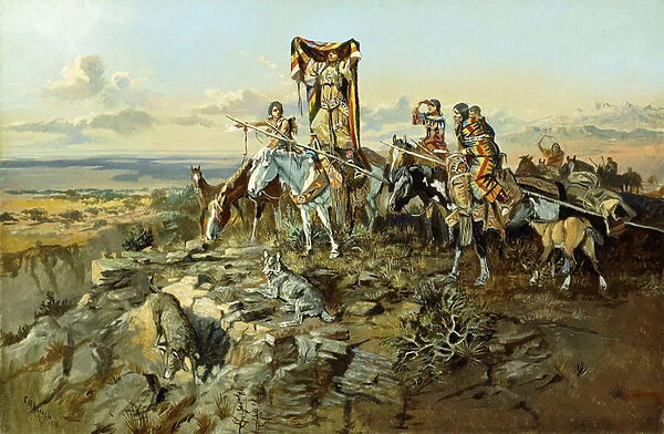 In the Wake of the Hunters, 1896 (oil on canvas)
